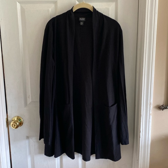 Eileen Fisher women’s size PL BLACK CARDIGAN JACKET - Picture 1 of 4